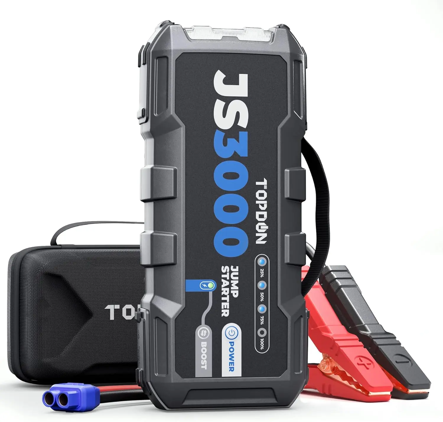 #Toolupgrade | TOPDON JS3000 12V 3000A Battery Booster Automotive Jump Starter Pack for Up to 9L Gas/7L Diesel Engines Car Tool Kit Automotive Tool Kit with 24000mAh Battery Capacity Vehicle