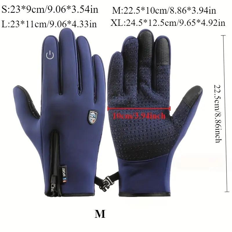 2 Pairs Windproof Winter Cycling Gloves for Men & Women - Thermal Touchscreen Compatible with Devices, Zipper Closure, Non-Slip Grip - Cold Weather Cycling, Skiing, Outdoor Sports - Ideal For Christmas, Halloween, Valentine's - Machine Washable Poly