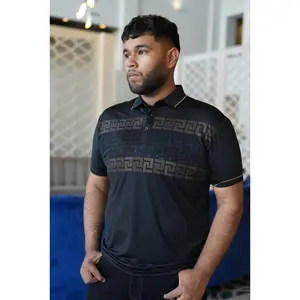 Black rhinestone polo(dry-fit)