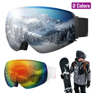 【Season Closeout】Ski Goggles OTG, Snow/Snowboard Goggles for Men, Women & Youth - Magnetic Lens, Frameless, 100% UV400 Protection