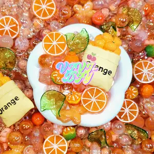 【Orange Soda】 — 16 mm orange glass beads, heavy‑duty stringing, handcrafted; suitable for pen/phone/key chains, pendants, and refrigerator magnets
