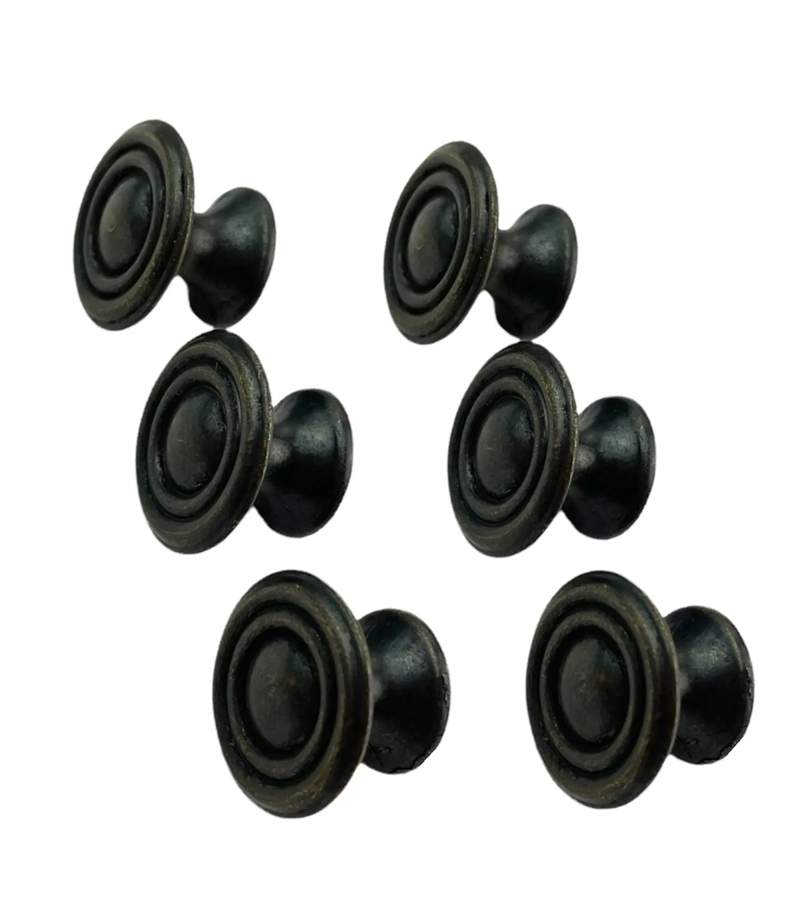 Antique Rustic Bronze In Round Ring Cabinet Hardware Knob By Muskoka Lifestyle Products USA 6-Pack (MUS912)