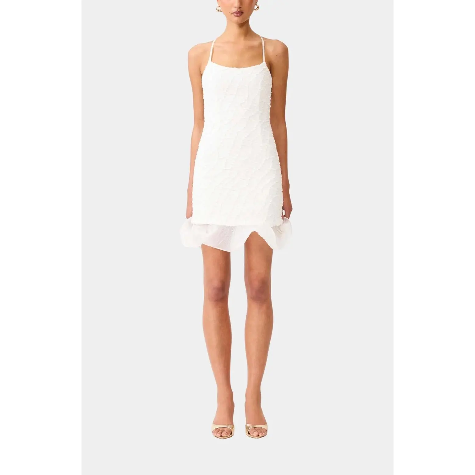 Elliatt Alexandra Strap Mini Dress in White