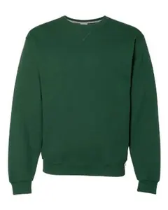 Women's Russell Athletic B60311545 Fashion Ribbed Cotton Knit Dri Power Pullover Crewneck Sweatshirt - Dark Green, Size Large