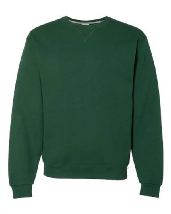 Women's Cotton Blend Crewneck Sweatshirt - Longsleeves, Dri-Power Moisture-Wicking, Fashion Apparel, Large Size, Ribbed Waistband, Side Gussets, Logo Tag, Casual Knitwear Basic Top (R Russell Athletic Branded), Pullover Sweat, Ribbed Knit