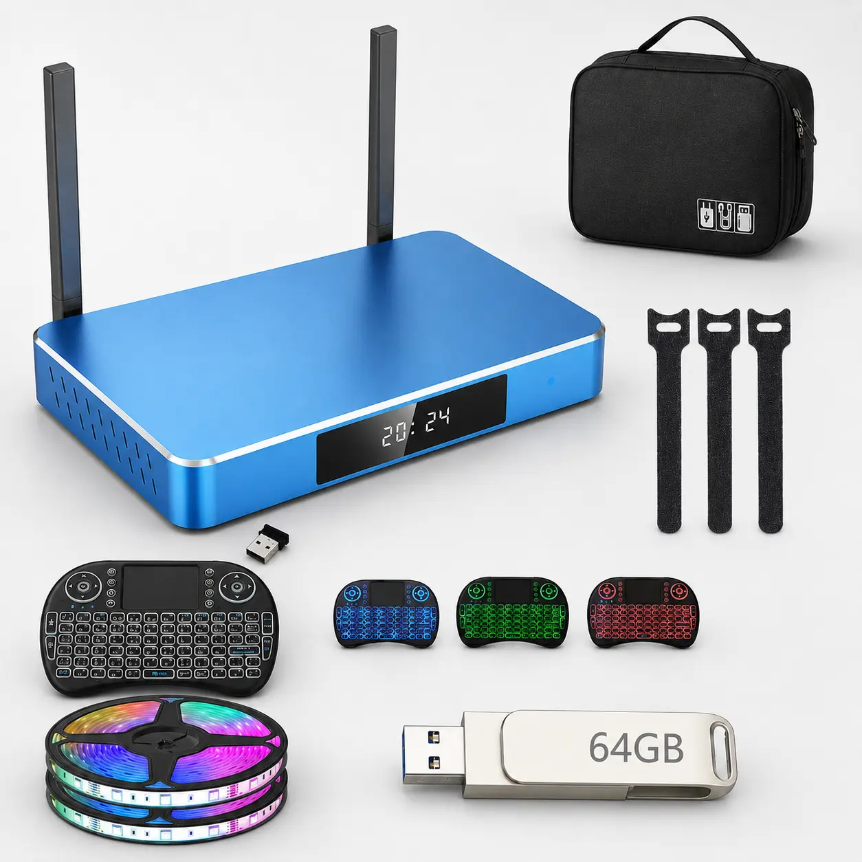 S7 series home media box with accessories. S7 series home media box with accessories.