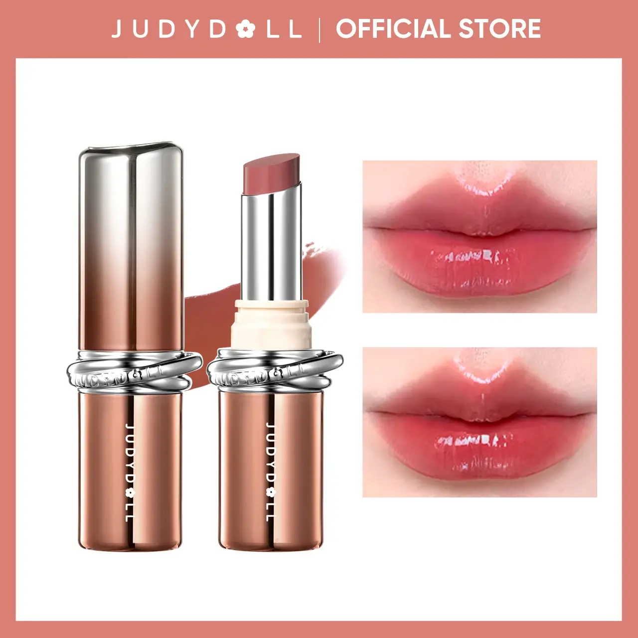 JUDYDOLL Stay Shine Lipstick, PDRN, Smooth, Mirror Lip Glaze, Glossy Lip Stain, Hydrating Oil, Transfer-Proof, Waterproof, Long-Lasting, Buildable Color, Moisturizing Shine, Not Easy To Fade, Hydrate, Refresh Look, Summerwins