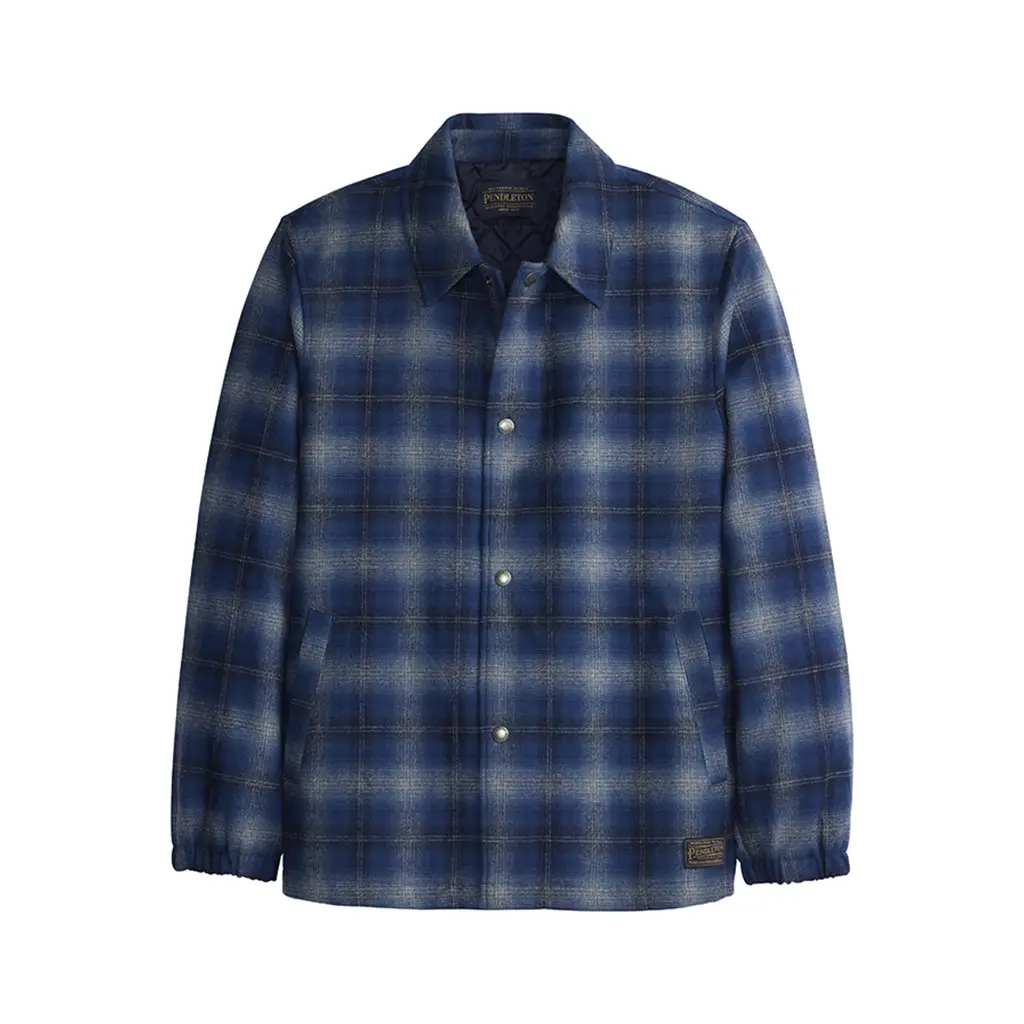 Quilted Coaches Jacket Navy Ombre