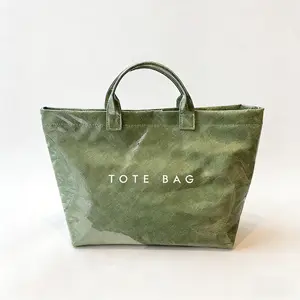 Vintage Letter Print Tote Bag, Waterproof Sturdy Large Capacity Bag, Casual Tote for Commute Work Shopping Travel