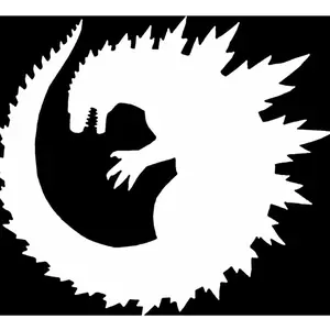 1PC "Vehicle Monster Personal Upgrade" Godzilla Creative Car Sticker for Car Body, Motorcycle Decoration, Notebook, etc., Create Monster Trendy Items, A Must for Sci-Fi Enthusiasts & Personalized Car Owners, Help Your Car Show Unique Monster Taste