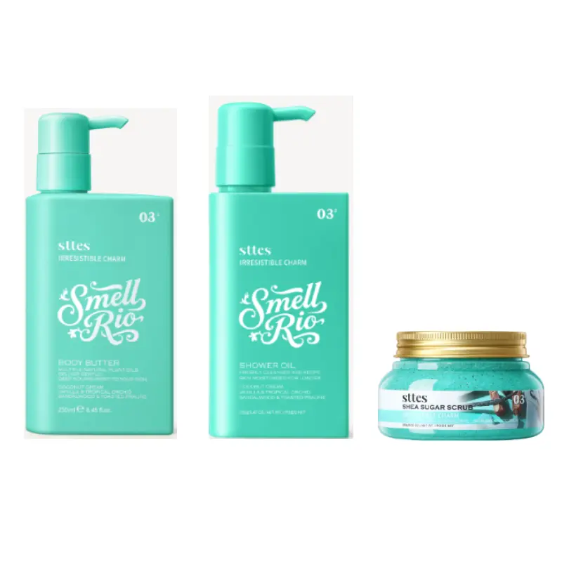 03 Body Lotion + Shower Oil + Body Scrub