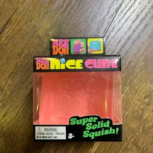 NeeDoh Nice Cube Super Solid Squish Schylling Viral Squishy, Dumplings Sensory Squeeze Toy for Stress Relief