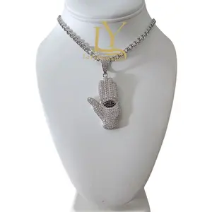 LaYaiBoutique #1548 High Quality 14k Gold Plated Hand of Fatima Necklace and Pendant