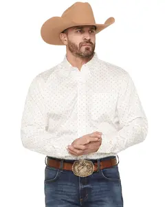 Wrangler Men's X Cody Johnson Medallion Print Long Sleeve Button-Down Western - 112378972