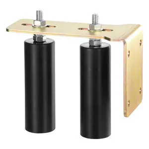 VEVOR Sliding Gate Kit, 6 Rolling Gate Hardware Kit with L-Bracket, Universal Adjustable Sliding Gate Rollers, Heavy Duty Sliding Gate Guide Roller for Sliding Gates and Rolling Door, Black