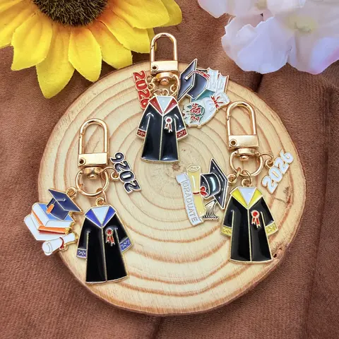 2026 Graduation Season Commemorative Gift: Bachelor's Gown & Doctoral Cap Pendant Keychain  Bag Charm