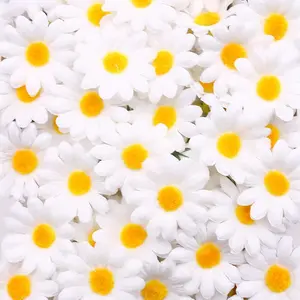 200PCS Silk Daisys, Spring Gerbera Chrysanthemum Heads, Artificial Flowers for Wedding Home Decoration and DIY Crafts