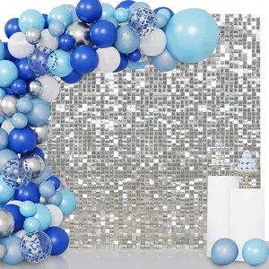 Shimmer Wall Panel Backdrop Sequin Panel Backdrop 36 Panels Birthday Wedding Background Decoration Wall
