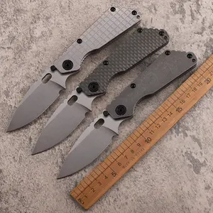 New Style D2 Steel Folding Outdoor Survival Knife Titanium Alloy Handle High Hardness Pocket Fishing EDC Tool