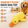 JeeciJimmy Interactive Plush Dog Toys - 25×22 cm Duck & Elephant Shapes, Crinkle & Squeaky Design, Realistic Duck Sound, Gum-Gentle for Puppy Teething, Small/Medium Chewers, Solo & Interactive Play, Mentally Engaged, Boredom & Anxiety Relief