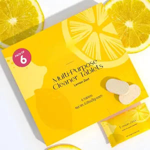 Multi Surface Cleaner Refill Tablets (6 Pack) -  Zest -  Purpose Cleaner Refill Tablets, -In- Tablet Cleaner For Household & Kitchen Cleaning - Makes 102 fl oz (6 x 17 Fl oz)