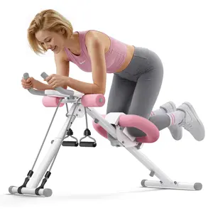 Merach Adjustable Ab Trainer Machine with LCD Monitor, Foldable Ab Exercise Machine for abs, Arm, Leg, Buttocks Shaper, Core & Ab Trainer at Home Gym for Women, Workout Equipment