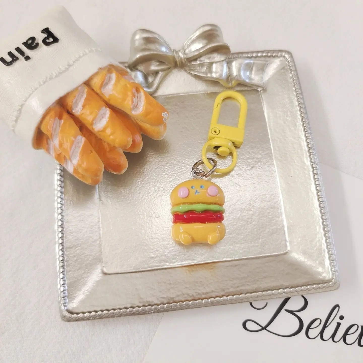 Small burger key chain