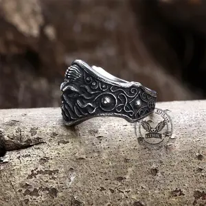 GTHIC Gothic Octopus Stainless Steel Cthulhu Ring For Man Punk Jewelry Personalized Gift