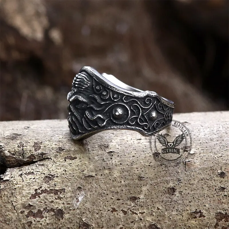 GTHIC Gothic Octopus Stainless Steel Cthulhu Ring For Man Punk Jewelry Personalized Gift