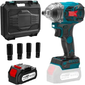VTech 550N Cordless Impact Wrench, 21V, 5.2Ah Lithium-Ion Power Impact Wrenches, 1/2" Cordless Impact Gun for Home/Car/Truck Tire Lug Nut Removal Tool Set