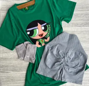 [ Only Shirt ] Heart Eyes Baddie Shirt – Powerpuff Inspired Graphic Tee, Bold Bubblegum Babe, Retro Cartoon Look, Youth & Adult Sizes, Y2K Cute Fit Casual Cotton