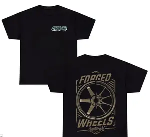 Forged Wheels Racing Rim Graphic T-Shirt 2 Sided Streetwear Tee.