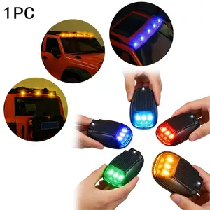Solar-Powered LED Marker Lights with Remote Control Wireless LED Roof Marker Lights for Truck Motorcycle Vehicle Night Driving