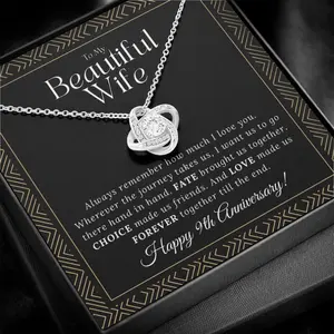 9 Year Anniversary Gift For Wife Necklace, 9 Year Anniversary Gifts, 9 Year Wedding Anniversary Gift Ideas, 9th Wedding Anniversary Gift For Her