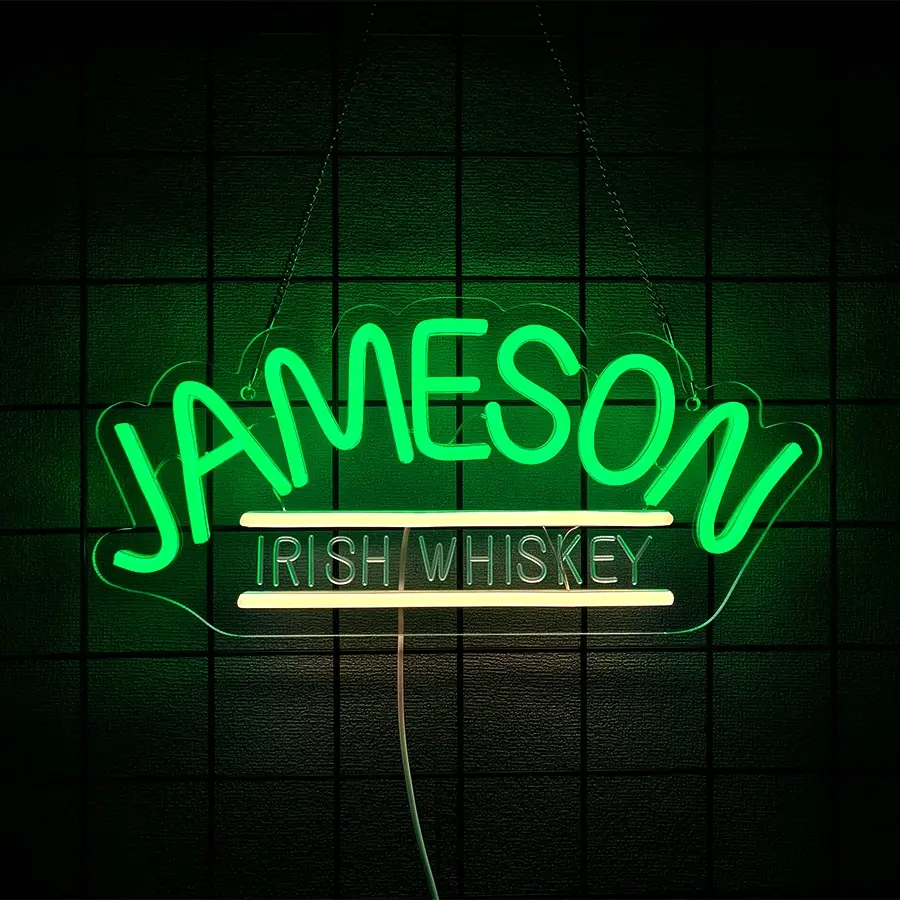 Jameson neon sign Led Neon Lights Pub Man Cave or Party,Bright Light Suitable for Garage Decor or Business Display Easy Hanging