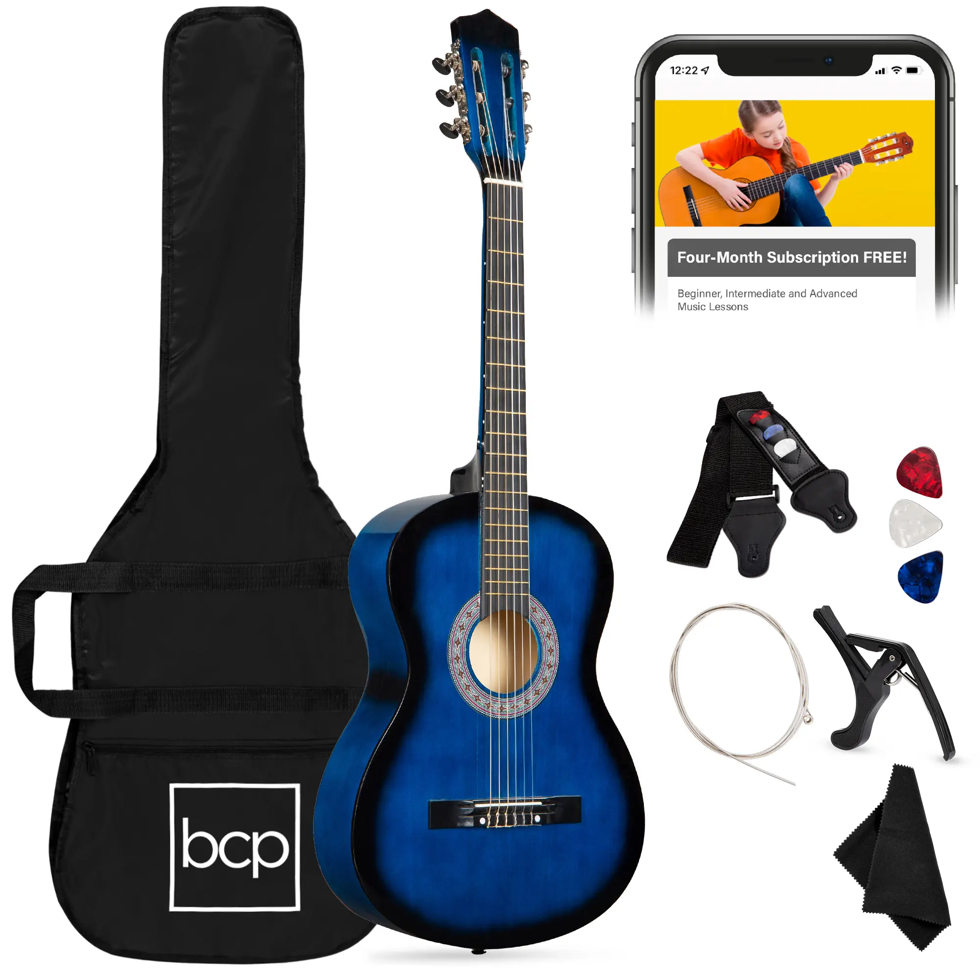 Best Choice Products 38in Beginner Acoustic Guitar Starter Kit w/ Gig Bag, Strap, Strings
