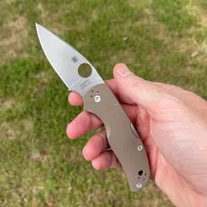 Spyderco Native 5 Sprint Run – CPM 15V Blade with Brown G-10 Handle | Premium EDC Folding Knife
