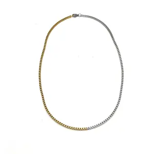 TWO TONE BOX NECKLACE