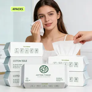 Disposable Face Towels 1/2/4 Packs, Soft Material, Clean Skin, 5.9''x7.87'', Dry Wipes, Facial Cleansing Pads, Facial Towels, Wash Cloths, Thickened, Skincare