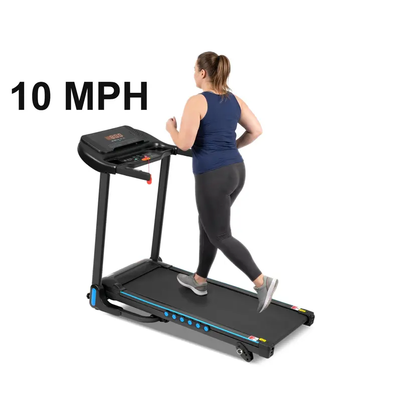 Rolenva Quiet Foldable Treadmill - 10 MPH Walking Pad Treadmills, Full-Size 15.35" Wide Running Belt, 350 lb Steel Frame, 3.0 HP 40-55 dB Motor, 6% Incline, Hydraulic Folding, LED Display, Bluetooth Gym Equipment for Home, Running Walking Machine