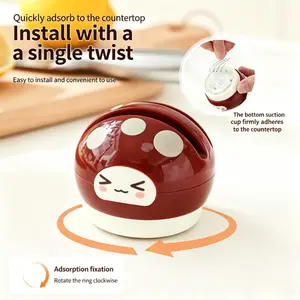 New Suction Cup Mushroom Knife Sharpener, Portable Kitchen Stainless Steel Sharpening Stone, Quick Home Use Knife Sharpener Tool