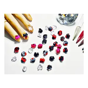 3D Ladybug Nail Art Charm - Assorted Colors & Designs for DIY Crafts, Manicure & Jewelry Accessories