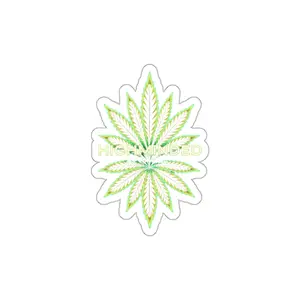 High-Minded Leaf Die-Cut Stickers - Cool Cannabis Vibe Decorations