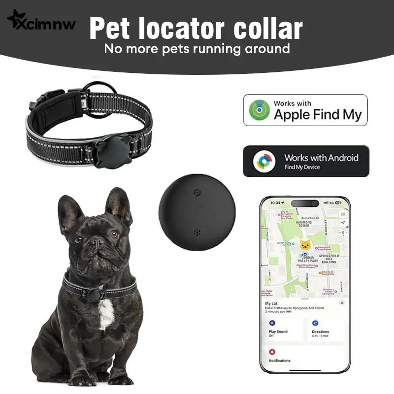 Xcimnw-Cats and dogs Global Positioning Pet Collar – Anti-Loss Sound Alert, QR Info, Night Reflective & Easy Fit