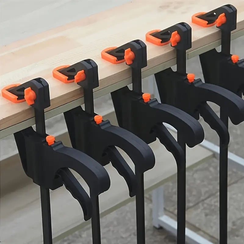 5-Piece F-Type Clamp Set - Quick-Release Ratcheting Woodworking Tool, DIY Home Improvement Manual Tool