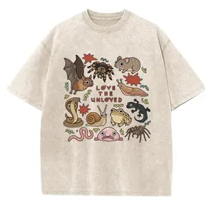 Vintage Love The Unloved Washed Tee, Graphic Washed Shirt, Animal Lover Shirt, Unisex Streetwear Shirt  Mssly