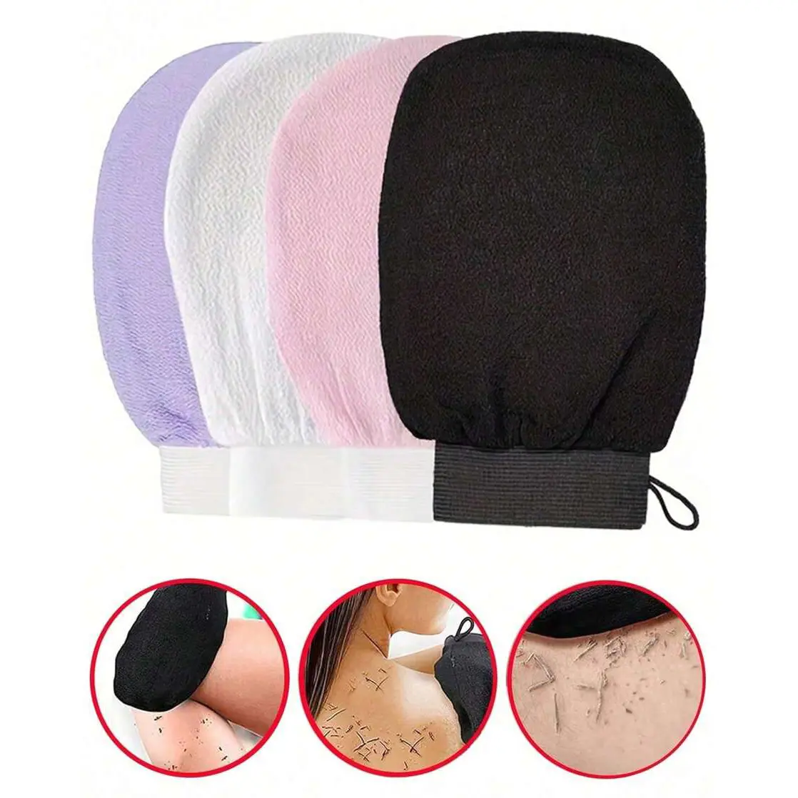 Deep Exfoliating Glove Set, Smooth & Radiant Body Scrub, Cleanses Dry Dead Skin, Gentle Yet Effective, Korean Exfoliating Glove, Exfoliant Scrubber Glove, Exfoliating Tool, Body Exfoliating Gloves