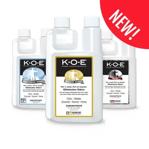 K.O.E. Scent Bundle (3 Piece) Kennel Odor Eliminator Apricot, Fresh Scent and Original 16 oz - Deodorizing 3 Pack Bundle