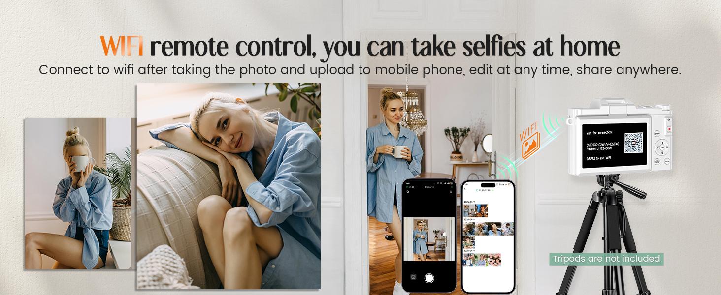 4K Digital Camera for Photography with WiFi,64MP Autofocus Vlogging Camera for YouTube,3'' 180° Flip Screen Compact Travel Camera for Teens with 32GB SD Card,16X Zoom,Anti-Shake,2 Batteries(Black) 4K Digital Camera for Photography with WiFi,64MP Autofocus Vlogging Camera for YouTube,3'' 180° Flip Screen Compact Travel Camera for Teens with 32GB SD Card,16X Zoom,Anti-Shake,2 Batteries(Black)