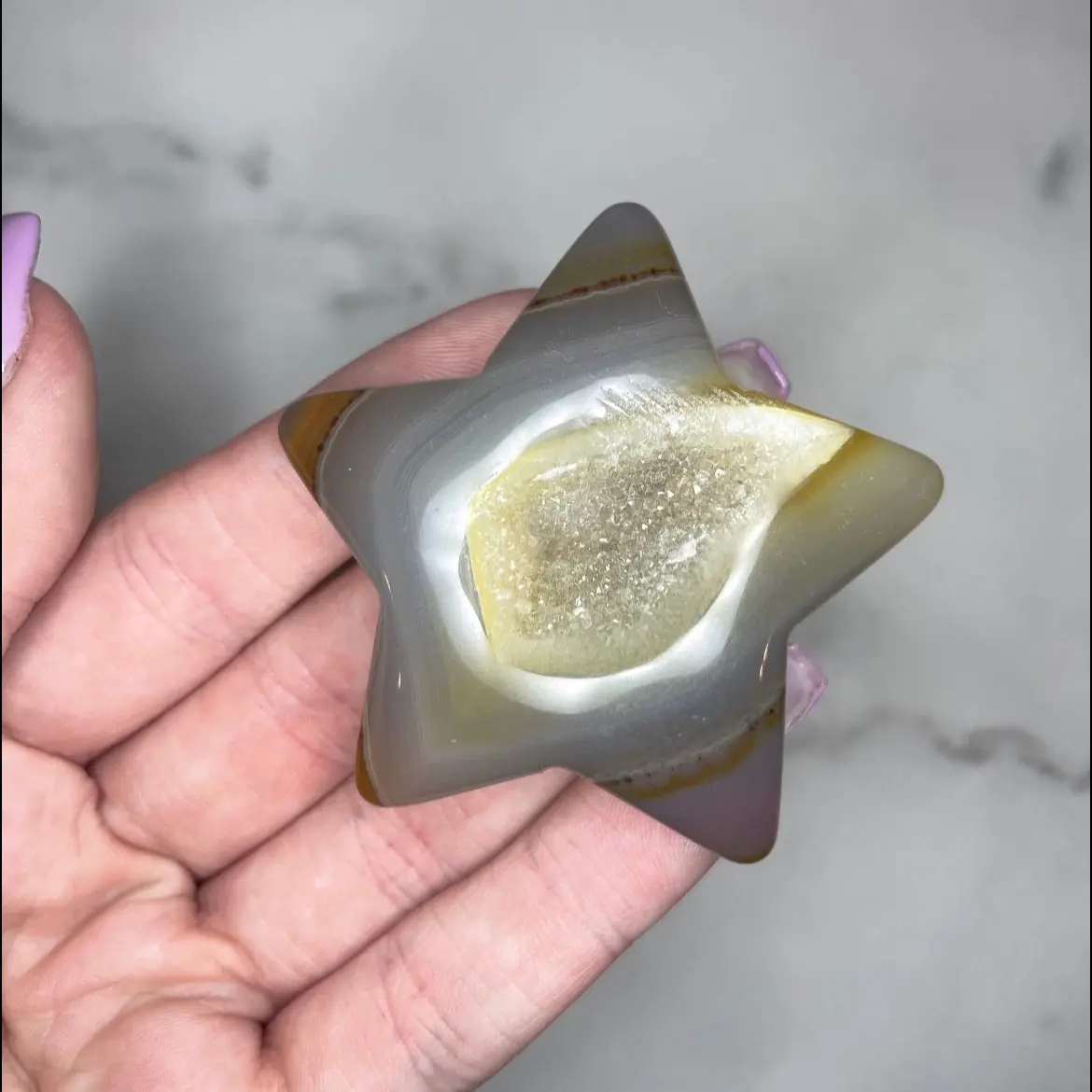 Druzy Agate Star